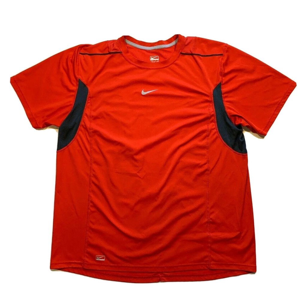 Nike Performance Mens Xl Athletic Top Short Sleeve Center Swoosh Athleisure New